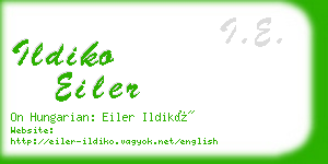 ildiko eiler business card